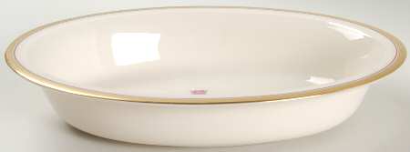 Bradford (Gold Trim) 9" Oval Vegetable Bowl