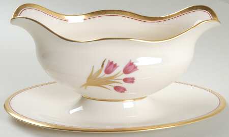 Bradford (Gold Trim) Gravy Boat with Attached Underplate