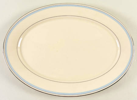 Bradford (Platinum Trim) 16" Oval Serving Platter