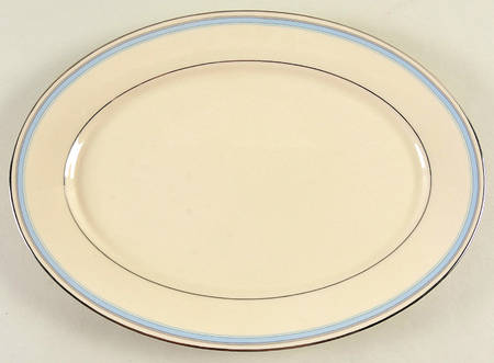 Bradford (Platinum Trim) 13" Oval Serving Platter