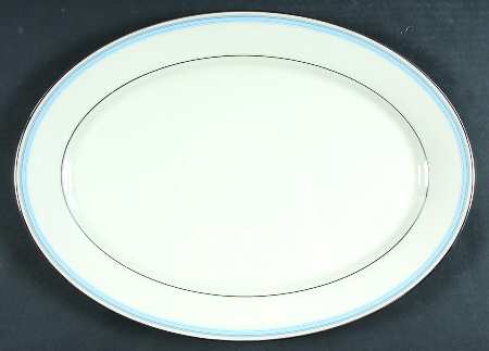 Bradford (Platinum Trim) 16" Oval Serving Platter