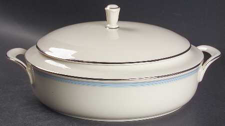 Bradford (Platinum Trim) Round Covered Vegetable