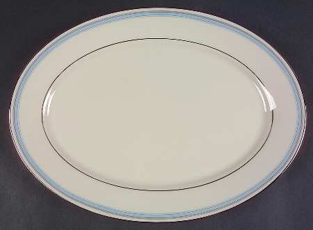 Bradford (Platinum Trim) 13" Oval Serving Platter