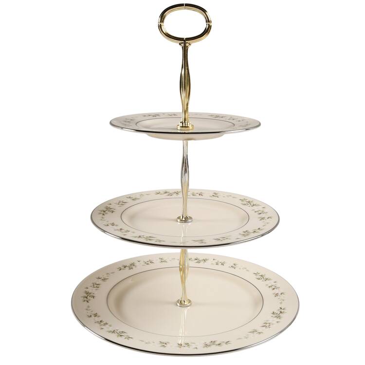 Brookdale 13 7/8"-14 1/4" 3-Tiered Serving Tray(DP,SP,BB) HC