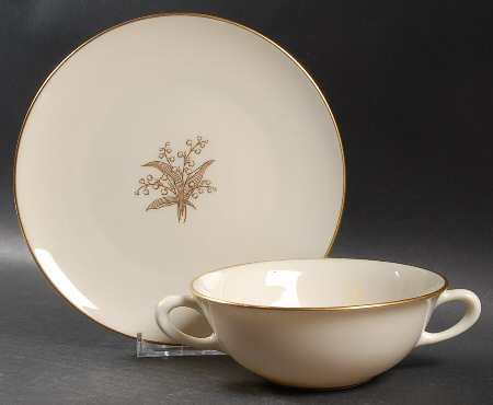 Brookside Flat Cream Soup Bowl & Saucer Set