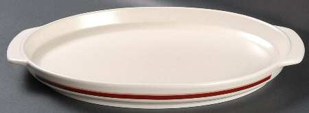 Brushwork Burgandy Oval Roaster