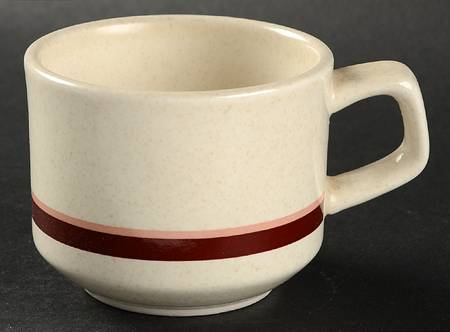 Brushwork Burgandy Flat Cup