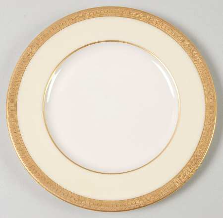 Carolina Cream (Gold Encrusted) Salad Plate