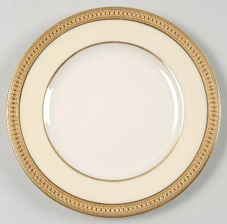 Carolina Cream (Gold Encrusted) Bread & Butter Plate