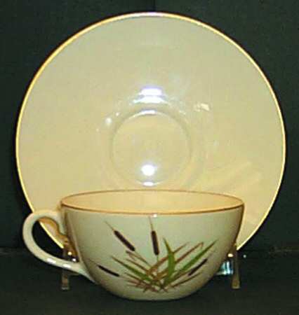 Cattail (Coupe Shape) Flat Cup & Saucer Set