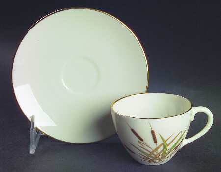 Cattail (Coupe Shape) Flat Demitasse Cup & Saucer Set