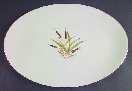 Cattail (Coupe Shape) 17" Oval Serving Platter