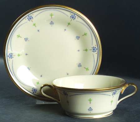 Chateau Footed Cream Soup & Dessert Plate/Saucer Set