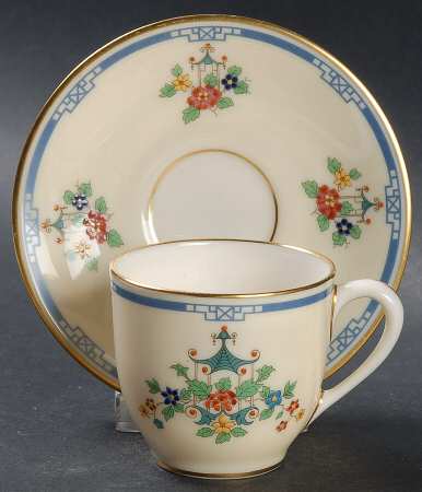 Chippendale Footed Demitasse Cup & Saucer Set