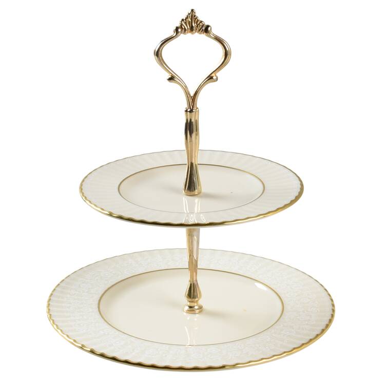 Citation Lace 2-Tiered Serving Tray (Salad & Bread/Butter Plate)
