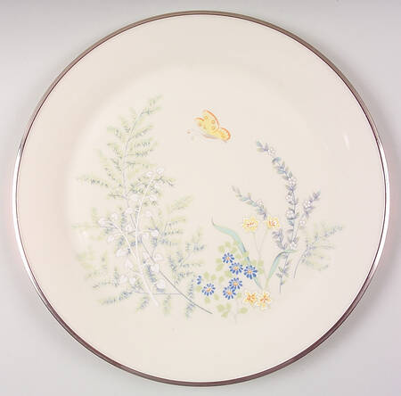 Cinderella (Newer, Platinum Trim) 12" Chop Plate (Round Platter)