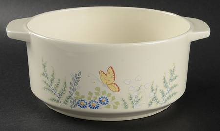 Cinderella (Newer, Platinum Trim) Large Round Oven-To-Table Casserole No Lid