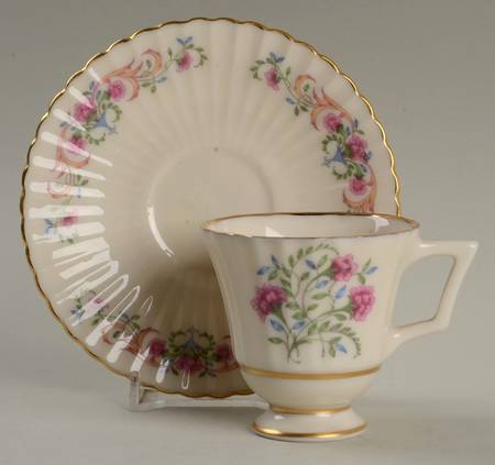 Cinderella (Old, Gold Trim) Footed Demitasse Cup & Saucer Set