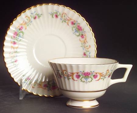 Cinderella (Old, Gold Trim) Footed Cup & Saucer Set