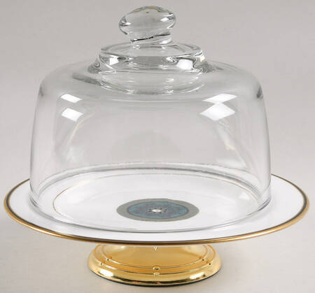 Classic Edition 6 1/2"-7 1/2" Footed Cheese Plate w/ Glass Dome HC
