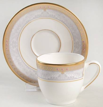Classic Elegance Flat Demitasse Cup & Saucer Set