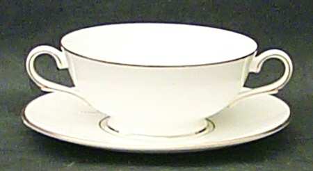 Classics Gold (Classics Coll) Footed Cream Soup Bowl & Saucer Set