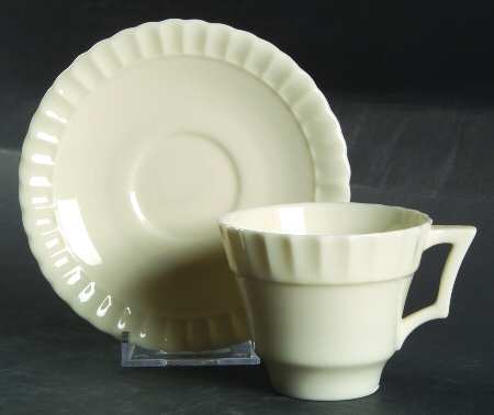 Classic White Flat Demitasse Cup & Saucer Set