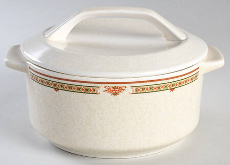 Coral Blossoms Individual Casserole & Lid