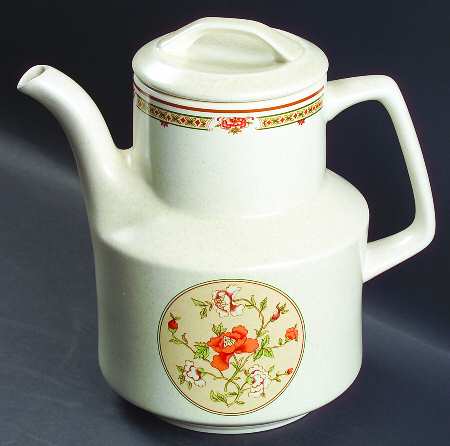 Coral Blossoms Coffee Pot & Lid