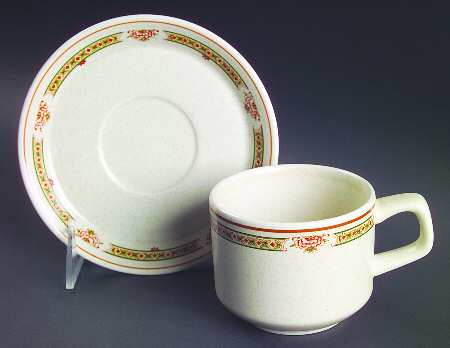 Coral Blossoms Flat Cup & Saucer Set by Lenox