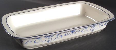 Country Blue 13"  Rectangular Baker