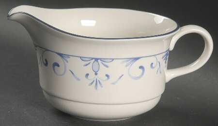 Country Blue Open Sauce Boat