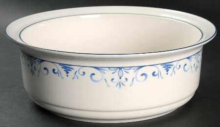 Country Blue 9" Round Open Casserole