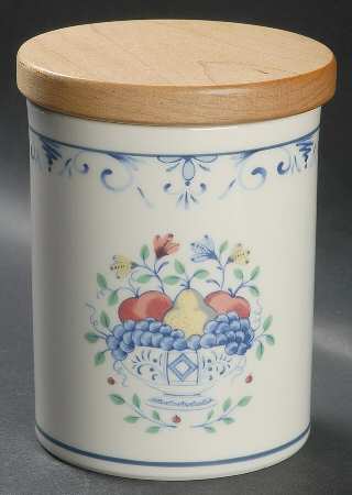 Country Blue Small Canister & Lid