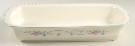 Country Cottage Blossoms 13"  Rectangular Baker