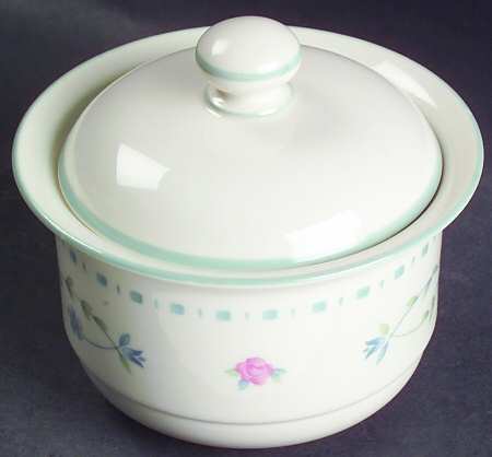Country Cottage Blossoms Sugar Bowl & Lid