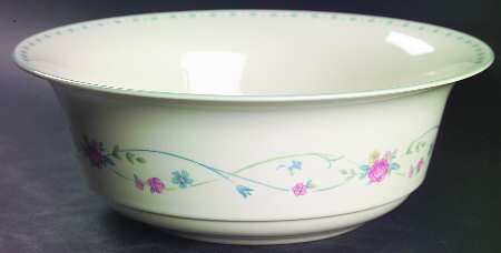 Country Cottage Blossoms 8" Round Vegetable Bowl