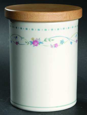Country Cottage Blossoms Small Canister & Lid