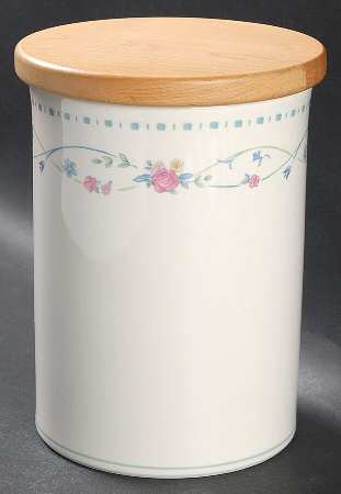 Country Cottage Blossoms Large Canister & Lid