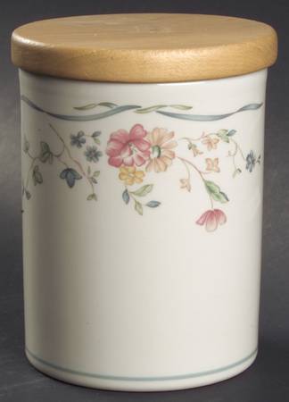 Country Cottage Courtyard Small Canister & Lid