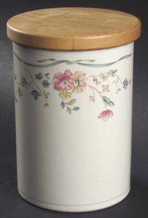 Country Cottage Courtyard Medium Canister & Lid