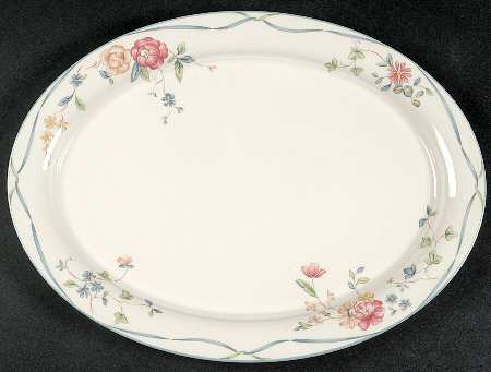 Country Cottage Courtyard 14" Oval Serving Platter