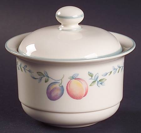 Country Cottage Orchard Sugar Bowl & Lid