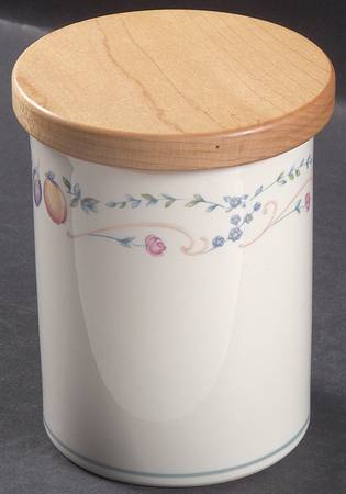 Country Cottage Orchard Small Canister & Lid