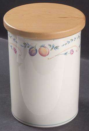 Country Cottage Orchard Large Canister & Lid
