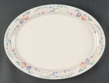 Country Cottage Orchard 14" Oval Serving Platter