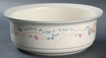 Country Cottage Orchard 2 Qt Round Covered Casserole No Lid