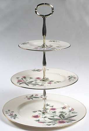 Country Garden 13 7/8"-14 1/4" 3-Tiered Serving Tray(DP,SP,BB) HC
