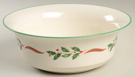 Country Holly 8" Round Vegetable
