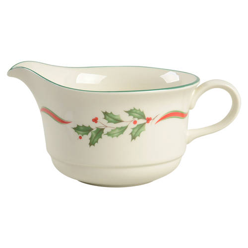 Country Holly Open Sauce Boat